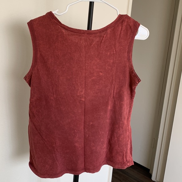 ACDC Burgundy Acid Wash Tank Top - Picture 4 of 4